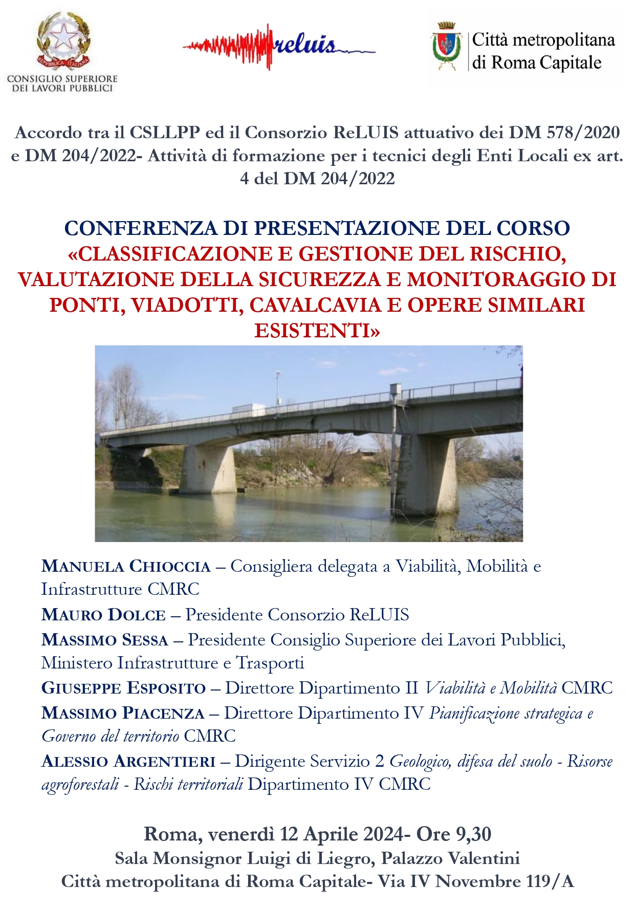 Accordo tra il CSLLPP ed il Consorzio ReLUIS attuativo dei DM 578/2020 e DM 204/2022 Attività di formazione per i tecnici degli Enti Locali ex art. 4 del DM 204/2022