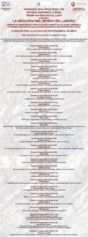 Seminari di orientamento per gli studenti iscritti alla laurea triennale in Scienze Geologiche e alle lauree magistrali nel settore geologico
